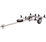 Image of Malone Auto Racks MicroSport LowBed 2 Kayak Trailer Package w/ 2 Sets Saddle Up Pro and Spare Tire