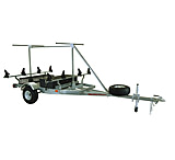 Image of Malone Auto Racks MegaSport Trailer Package w/ Storage and 2nd Tier - Saddle Up Pro