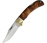 Image of Marbles Large Lockback Burl Wood Folding Knife