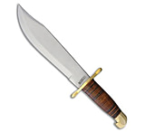 Image of Marbles Stacked Leather Bowie Fixed Blade 10.50 Satin A0FBBE98