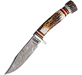 Image of Marbles Stag Damascus Skinner Fixed Blade Knife