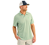 Image of HUK Performance Fishing Huk Icon Polo Short Sleeve Shirt Fog Green L 788873BE