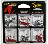Image of Matzuo 24pc Sickle Treble Hook Assorted