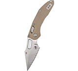Image of Microtech Stitch Ram Lok S/E Stonewash Full Serrate Fluted G-10 3.71in Folding Knife