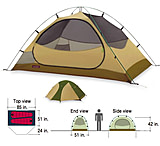 Image of Mont Bell Thunder Dome 2 Tent - 2 Person, 3 Season