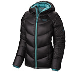 Image of Mountain Hardwear Kelvinator Hooded Jacket - Women's-Black/Mayan Green-Small