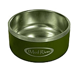 Mud River Stainless Steel Dog Food Bowl Grn, Green, 64 oz, MRDB64G