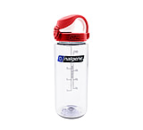 Image of Nalgene Atlantis Bottle, Clear w/ Fire Red Cap