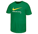 Image of Nike Brazil Big Kids' Nike Soccer T-Shirt in Green B11377P62BZF26-KGR EA4C90D2