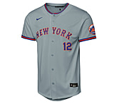 Image of Nike Francisco Lindor New York Mets Big Kid's Nike MLB Stadium Jersey in Grey B7HRDP00NYMFL-NKU 75BBAA33