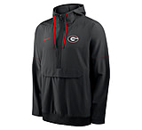 Image of Nike Georgia Sideline Anorak Nike Men's College 1/2-Zip Hooded Jacket in Black 03AT053YGBN-PTU CC30013D