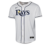 Image of Nike Junior Caminero Tampa Bay Rays Baseline Big Kids' Nike MLB Home Replica Jersey in White B7BHMP00TBRJU-B10 E3CF68DF