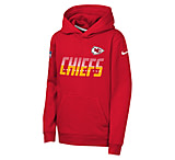 Image of Nike Kansas City Chiefs Sideline Big Kids' Nike Dri-FIT NFL Pullover Hoodie in Red Z1B7NFQWCHI-NEB 0C6EBF11