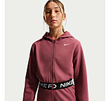 Image of Nike Pro Fleece Big Kids' Girls' Dri-FIT Full-Zip Hoodie in 7EE1FEF3