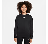 Image of Nike Sportswear Club Fleece Big Kids' Girls' Crew Sweatshirt in Black DD7473-010 0E4C2C71