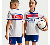 Image of Nike Paris Saint-Germain Home Big Kids' Nike Dri-FIT Soccer Pre-Match Top in White II1767-101 0BDA6FF4