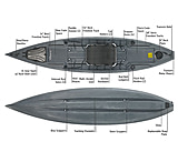 Image of NuCanoe Pursuit Kayak 13.5 ft - Storm