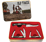 Image of Old Timer Knife Laminate Sharp Finger 3-peice Tin Promo Q4