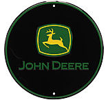 Image of Open Road Brands Embossed Tin Sign John Deere Black 12"x12"