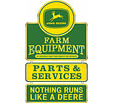 Image of Open Road Brands Linked Emb Tin Sign John Deere Equipment<