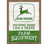 Image of Open Road Brands Wood Framed Wall Decor John Deere 14"x18"<