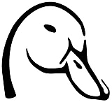 Image of Outdoor Decals Mallard Head 6"x6" White