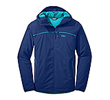 Image of Outdoor Research Razoredge Hooded Jacket - Men's-Baltic/Typhoon-Large