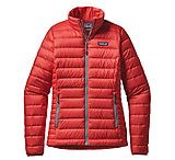 Image of Patagonia Down Sweater - Women's-French Red/Mogul Blue-Small