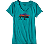 Image of Patagonia Fitz Roy Bison Cotton/Poly V-Neck T-Shirt - Women's