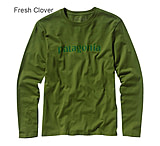 Image of Patagonia Text Logo Long Sleeve - Retro Khaki-Large