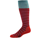 Image of Point 6 Ski/Stripe Medium Over-The-Calf Sock - Women's