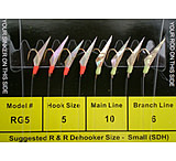 Image of R&amp;R Tackle RG-5 R&amp;R 8 Hook Stainless Steel Size 5 With 4 Green Glow Heads