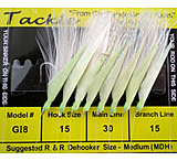 Image of R&amp;R Tackle GI-8 R&amp;R 8 Stainless Steel Size 15 Grn Glow Heads Glow Fish Skin White