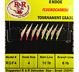 Image of R&amp;R Tackle R&amp;R Fluorocarbon Sabiki Size 4 4 Hooks 10Lb/6Lb
