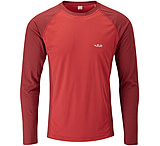 Image of Rab Aeon Long Sleeve Tee - Men's-Cayenne/Charge-Medium