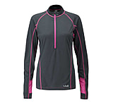 Image of Rab Confluent Long Sleeve Zip Tee - Women's-Ebony-Medium