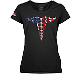 Rothco Medical Symbol Caduceus Long Length T-Shirt - Womens, Black, Large, 5972-L