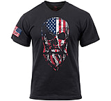 Image of Rothco US Flag Bearded Skull T-Shirt - Men's