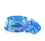 Image of Silipint Aqua-Fur Dog Bowl, Arctic Sky