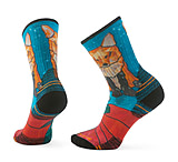 Image of Smartwool Hike Targeted Cushion Geo Fox Print Crew Socks - Women's