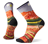 Image of Smartwool PhD Ultra Light Moon Over Mountain Print Crew Socks - Men's