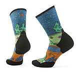 Image of Smartwool Trail Run Targeted Cushion Mountain Print Crew Socks - Women's