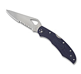 Image of Spyderco Byrd Cara Cara2 Blue Frn Partially Serrated Folding Knife