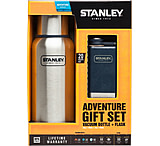 Image of Stanley Tools Adventure Vacuum Bottle 25oz + Steel Flask 5oz Gift Set-Stainless Steel/Hammertone Navy