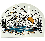 Image of Sticker Art Sunrise Mountain Sticker