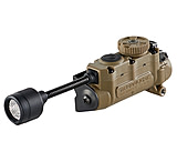 Streamlight Sidewinder Stalk LED Flashlight w/Helmet Clip &amp; Arc Rail Mount, CR123A &amp; AA, Multicolor, 76 Lumens, Coyote, 14301