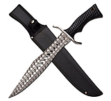 Image of Survivor Bowie Fixed Blade Knives w/Etched Skull Pattern Blade