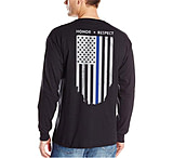 Image of Thin Blue Line Flag Long Sleeve Shirt - Mens