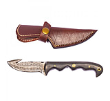Image of Titan Damascus Steel Gut Hook Skinning Knife, 8in