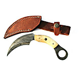Image of Titan Damascus Series Karambit Hunting Knife, 8.2in